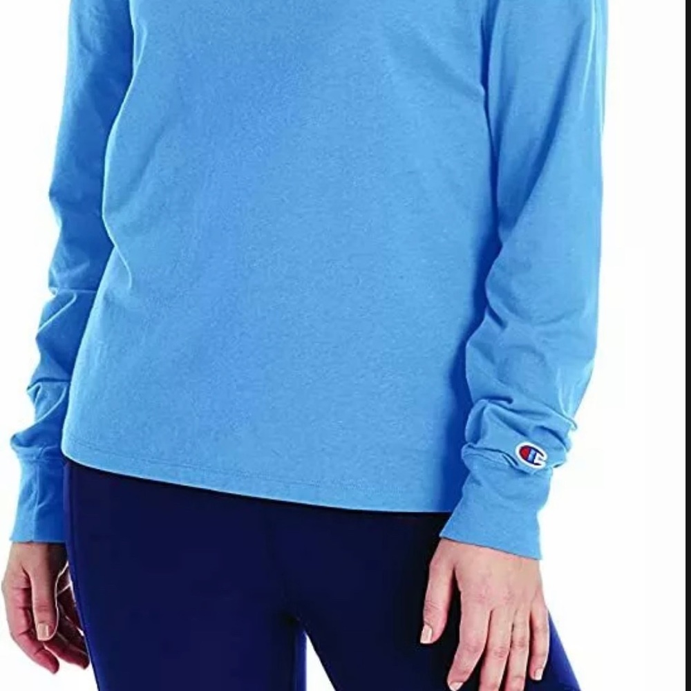 Champion Women's Classic Long-Sleeve T-Shirt with Script Logo . Size XL - Picture 2 of 6
